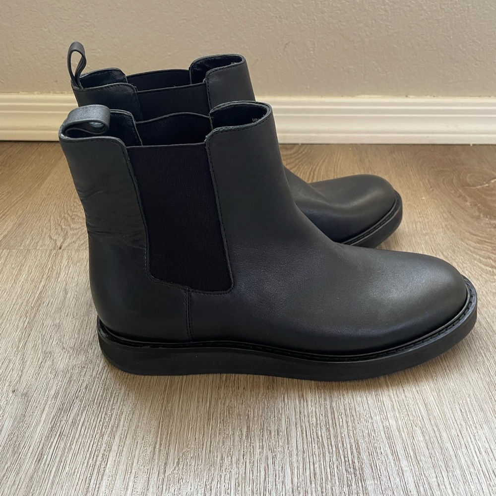 J. Crew Black Leather Chelsea Boots